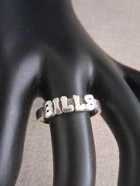 'BILLS' Sterling Silver Letter Ring